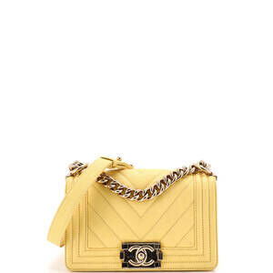 Chanel Small Boy Flap Bag Chevron Caviar